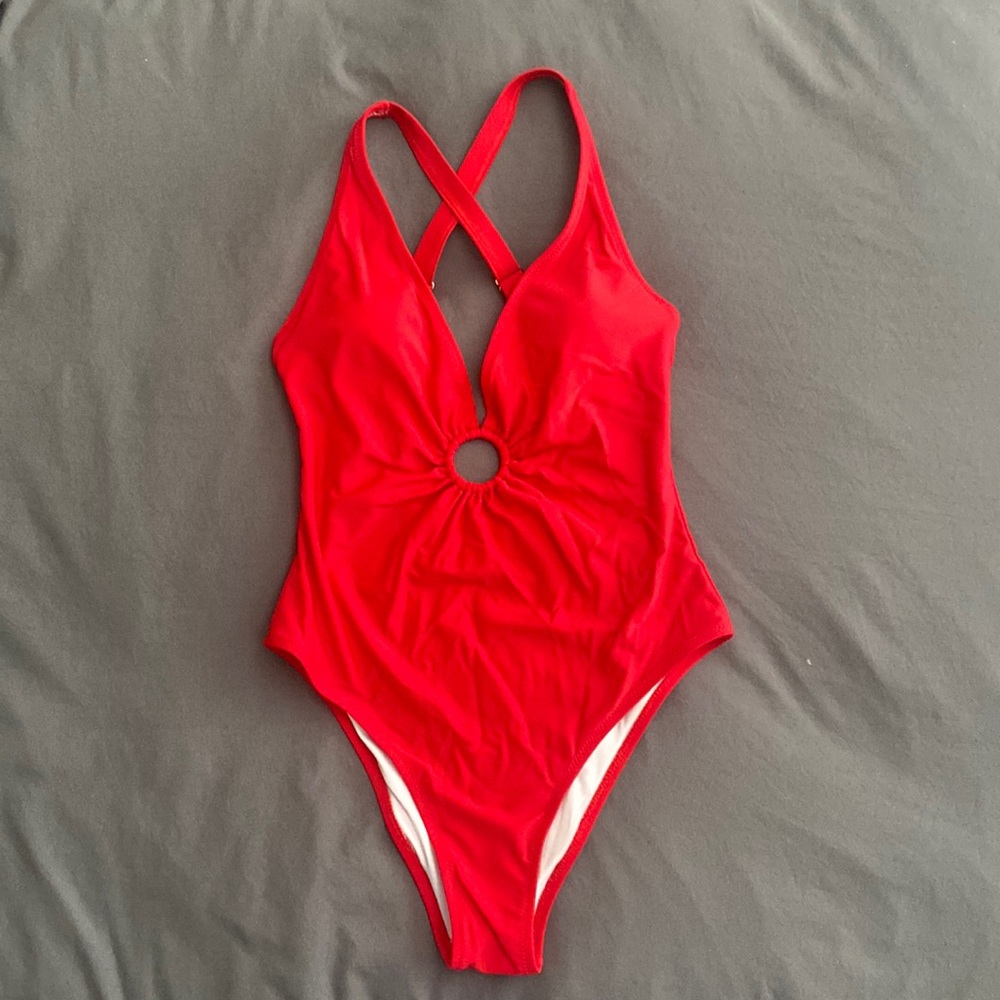 Red One Piece Swimsuit